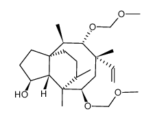 3a,9-Propano-3aH-cyclopentacycloocten-1-ol, 6-ethenyldecahydro-5,8-bis(methoxymethoxy)-4,6,9,10-tetramethyl-, (1α,3aβ,4α,5β,6β,8α,9β,9aα,10S*)- (9CI) 结构式
