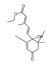 2,4-戊二烯酸,5-(1-羟基-2,6,6-三甲基-4-氧代-2-环己烯-1-基)-3-甲基-,乙酯,(2Z,4E)- 结构式