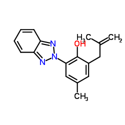 2-(2'-羟基-3'-甲代烯丙基-5'-甲基苯基)苯并三氮唑 结构式
