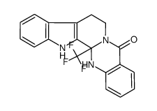 Indolo[2',3':3,4]pyrido[2,1-b]quinazolin-5(7H)-one, 8,13,13b,14-tetrahydro-13b-(trifluoromethyl)- 结构式