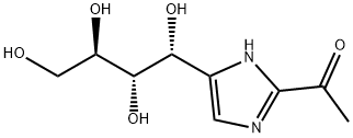 1-[5-[(1R,2S,3R)-1,2,3,4-四羟基丁基]-1H-咪唑-2-基]乙酮 结构式