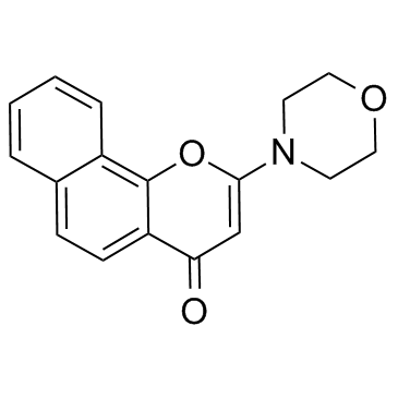 2-(4-吗啉基)-4H-萘并[1,2-B]吡喃-4-酮 结构式