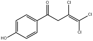 3,4,4-三氯-1-(4-羟基苯基)-3-丁烯-1-酮 结构式