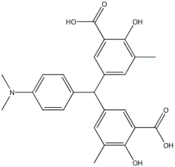 5,5'-[4-(二甲氨基)亚苄基]双(3-甲基水杨酸) 结构式