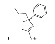 3-氨基-1-苯基-1-丙基-4,5-二氢-1H-吡唑-1-鎓碘化物 结构式