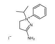 3-氨基-1-异丙基-1-苯基-4,5-二氢-1H-吡唑-1-鎓碘化物 结构式