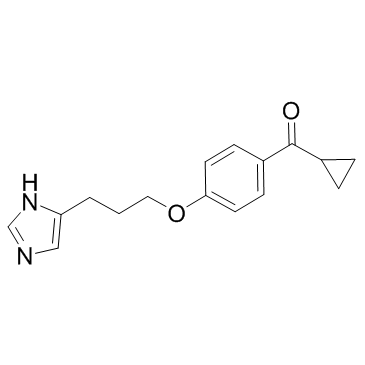 环丙基[4-[3-(1H-咪唑-5-基)丙氧基]苯基]甲酮 结构式