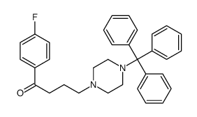 1-(4-氟苯基)-4-[4-(三苯甲基)-1-哌嗪基]-1-丁酮 结构式
