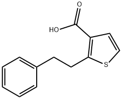 2-(2-苯乙基)-3-噻吩甲酸 结构式