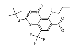 Carbonotrithioic acid, 1,1-dimethylethyl 2,4-dinitro-3-(propylamino)-6-(trifluoromethyl)phenyl ester 结构式
