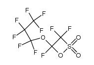 1,2-Oxathietane, 3,3,4-trifluoro-4-(1,1,2,2,3,3,3-heptafluoropropoxy)-, 2,2-dioxide 结构式