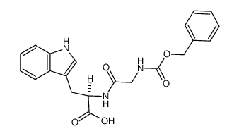 Z-甘氨酰-D-色氨酸 结构式