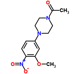1-乙酰基-4-[3-(甲氧基)-4-硝基苯基]哌嗪 结构式