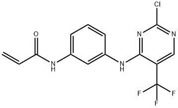 N-(3-((2-氯-5-(三氟甲基)嘧啶-4-基)氨基)苯基)丙烯酰胺 结构式