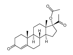 17α-乙酰氧基孕酮 结构式