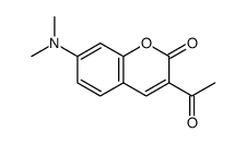 3-乙酰基-7-(二甲氨基)-2H-色烯-2-酮 结构式