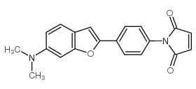 N-(4-(2-(6-二甲基氨基)苯并呋喃基)苯基)马来酰亚胺 结构式