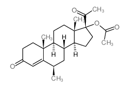6Β-甲基孕甾-4-烯-17Α-醇-3,20-二酮-17-醋酸酯 结构式