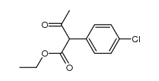 α-乙酰基-4-氯苯乙酸乙酯 结构式