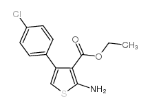 2-氨基-4-(4-氯苯基)-3-甲酸乙酯基噻吩 结构式