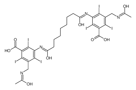 Benzoic acid,3,3'-[(1,9-dioxo-1,9-nonanediyl)diimino]bis[5-[(acetylamino)methyl]-2,4,6-triiodo-(9CI) 结构式