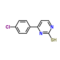4-(4-氯苯基)嘧啶-2-硫醇 结构式