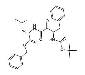 L-Leucine, N-[(3R)-3-[[(1,1-dimethylethoxy)carbonyl]amino]-1,2-dioxo-4-phenylbutyl]-, phenylmethyl ester 结构式