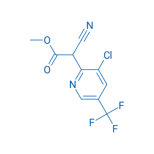 Methyl 2-[3-chloro-5-(trifluoromethyl)-2-pyridinyl]-2-cyanoacetate 结构式