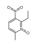 2-乙基-6-甲基-3-硝基吡啶-1-氧化物 结构式