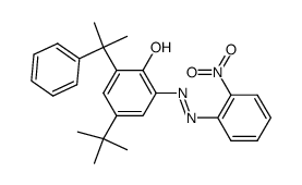 Phenol, 4-(1,1-dimethylethyl)-2-(1-methyl-1-phenylethyl)-6-[2-(2-nitrophenyl)diazenyl]- 结构式
