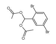 1-(2,5-二溴苯基)甲烷二醇 1,1-二乙酸酯 结构式