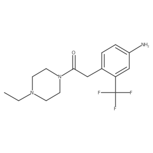 2-[4-氨基-2-(三氟甲基)苯基]-1-(4-乙基-1-哌嗪基)乙酮 结构式