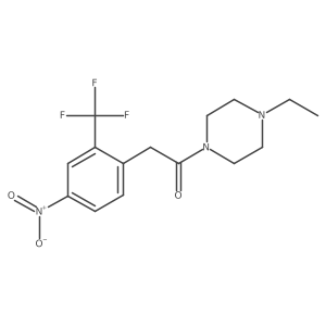 Ethanone, 1-(4-ethyl-1-piperazinyl)-2-[4-nitro-2-(trifluoromethyl)phenyl]- 结构式