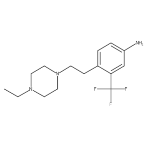 4-[2-(4-乙基-1-哌嗪基)乙基]-3-三氟甲基苯胺 结构式