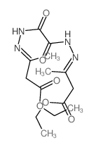 Ethanedioic acid,1,2-bis[2-(3-ethoxy-1-methyl-3-oxopropylidene)hydrazide] 结构式