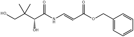 2-Propenoic acid, 3-[[(2R)-2,4-dihydroxy-3,3-dimethyl-1-oxobutyl]amino]-, phenylmethyl ester, (2E)- 结构式