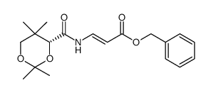 2-Propenoic acid, 3-[[[(4R)-2,2,5,5-tetramethyl-1,3-dioxan-4-yl]carbonyl]amino]-, phenylmethyl ester, (2E)- 结构式