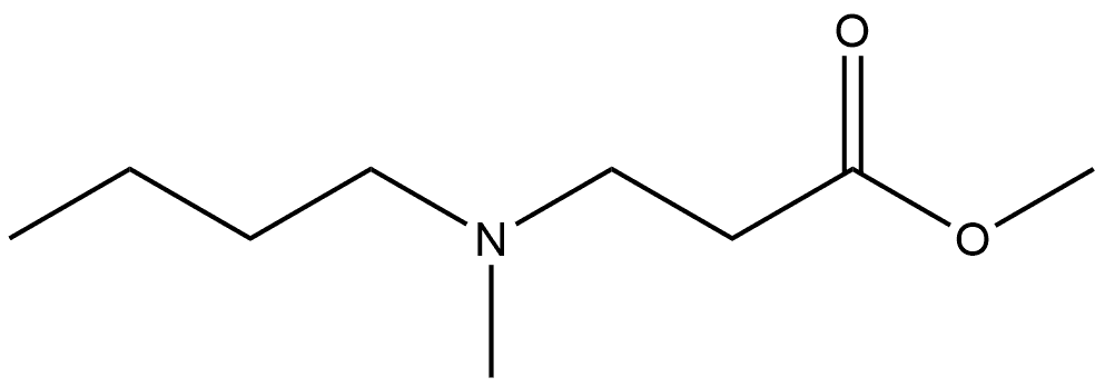 N-丁基-N甲基-β-丙氨酸甲酯 结构式