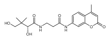 Butanamide, 2,4-dihydroxy-3,3-dimethyl-N-[3-[(4-methyl-2-oxo-2H-1-benzopyran-7-yl)amino]-3-oxopropyl]-, (2R)- 结构式