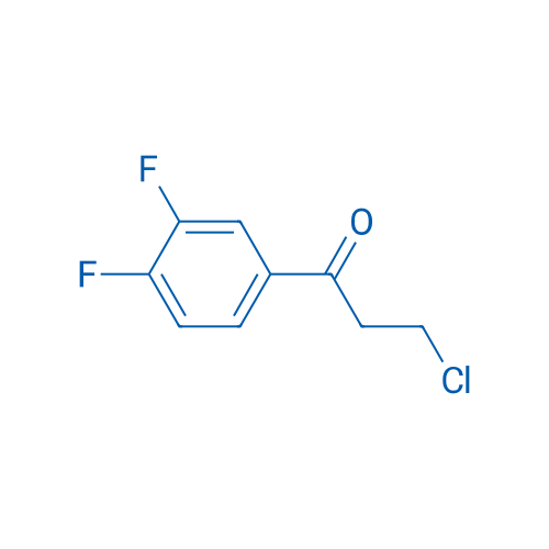 3-氯-1-(3,4-二氟苯基)-1-丙酮 结构式