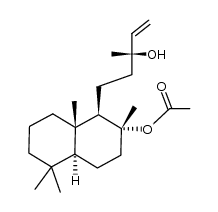 1-萘丙醇, 2-(乙酰氧基)-α-乙烯基十氢-α,2,5,5,8a-五甲基-, (αR,1R,2R,4aS,8aS)- 结构式