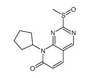 8-环戊基-2-(甲基亚磺酰基)吡啶并[2,3-d]嘧啶-7(8H)-酮 结构式
