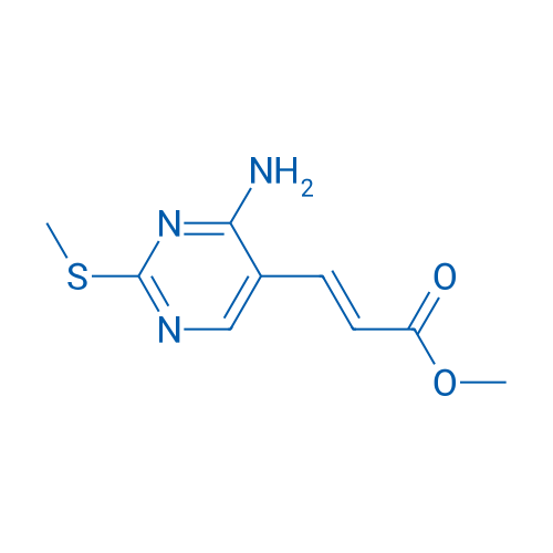 2-Propenoic acid, 3-[4-amino-2-(methylthio)-5-pyrimidinyl]-, methyl ester 结构式