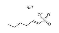 (E)-1-己烯-1-磺酸钠 结构式