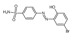 4-[2-(5-溴-2-羟基苯基)偶氮基]苯磺酰胺 结构式