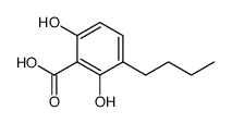 3-丁基-2,6-二羟基苯甲酸 结构式