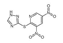 Pyridine, 3,5-dinitro-2-(1H-1,2,4-triazol-3-ylthio)- 结构式