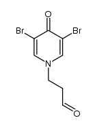 3,5-二溴-4-氧代-1(4H)-吡啶丙醛 结构式