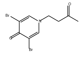 3,5-二溴-1-(3-氧代丁基)-4(1H)-吡啶酮 结构式