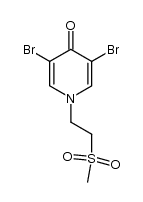 3,5-二溴-1-[2-(甲磺酰基)乙基]-4(1H)-吡啶酮 结构式